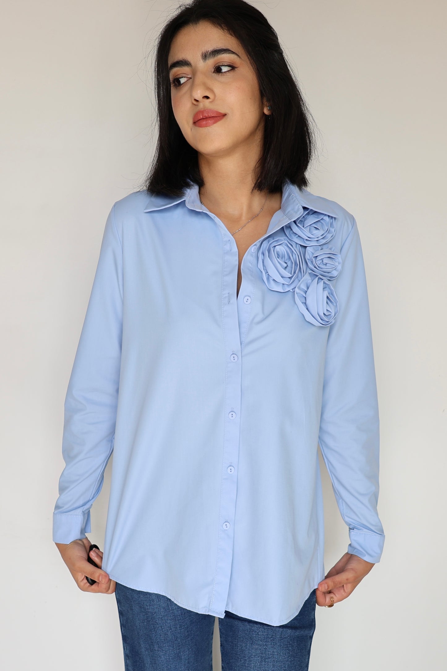 Chemise bleue Iris